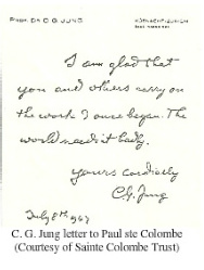 C. G. Jung, personal letter