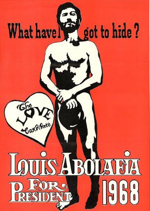 Poster from Louis Abolafia’s presidential campaign