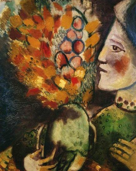 Chagall, 1910, Woman with a bouquet