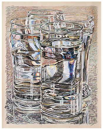 Fish, J. 1974, 4 glasses