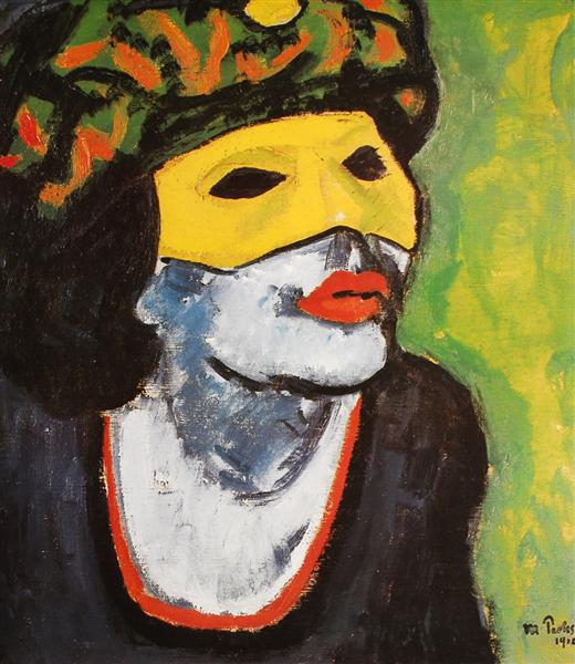 Pechstein, 1910, The masked woman