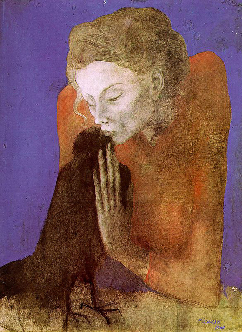 Picasso, 1904, Woman with raven