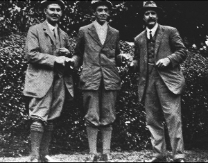 Ouimet with Vardon & Ray, US Open, 1913