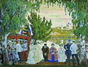 Kustodiev, 1910, Festive gathering