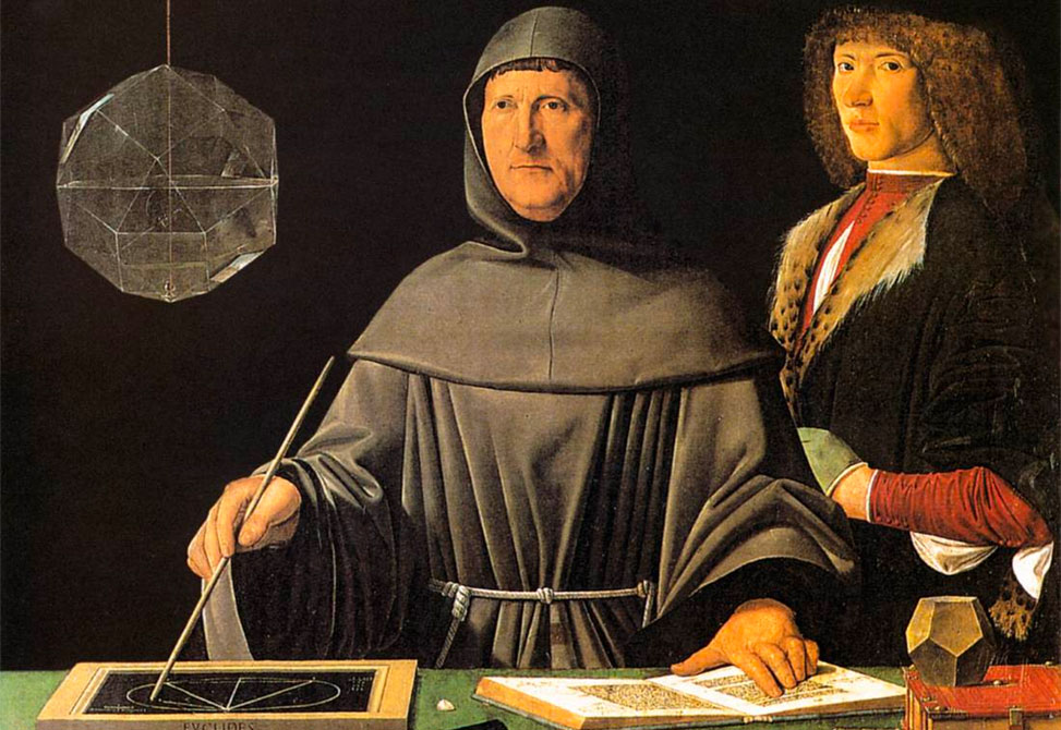 Jacopo de Barbari, Portrait of Luca Pacioli, 1495-1500