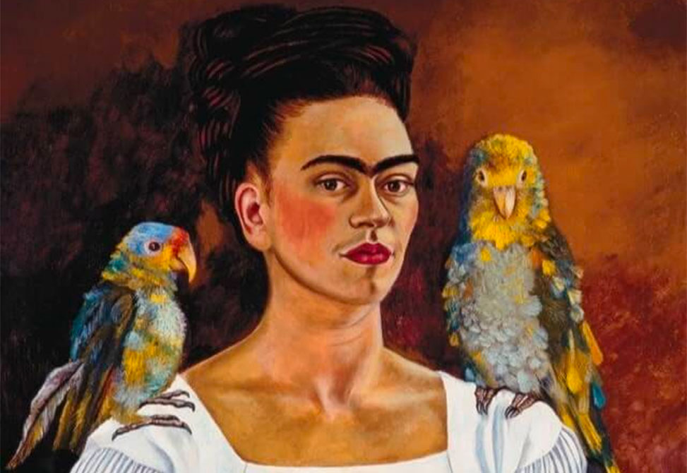 Frida Kahlo with Parrots, 1941