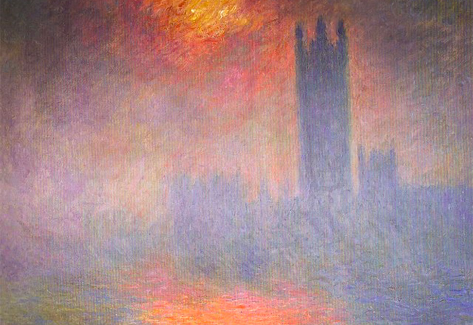 Houses of Parliament, Effect of Sunlight in the Fog, Claude Monet, 1900