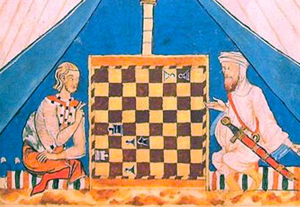 Christian & Muslim Playing Chess