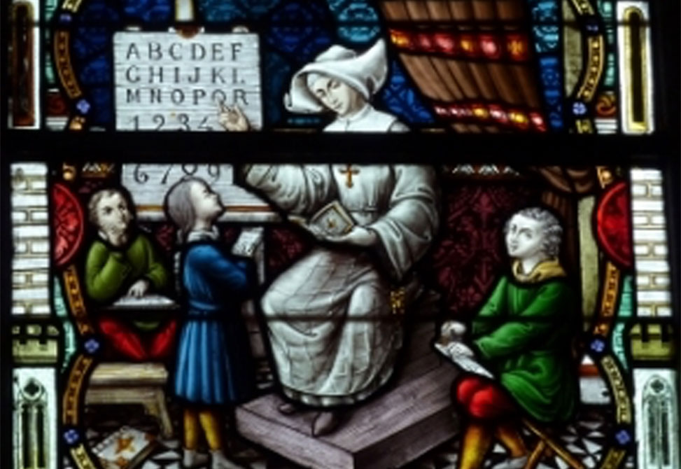 Stained glass, Eglise St. Hubert, Aubel, Belgium