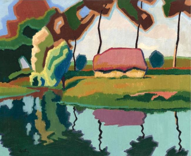 Herbin, A. (1908). Pond and small house.