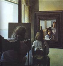Dalí, S. (1972). Dalí from the back painting Gala from the back eternalized by six virtual corneas reflected by six real mirrors.
