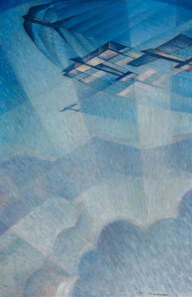 Nevinson, C. (1915). Pursuing a taube.