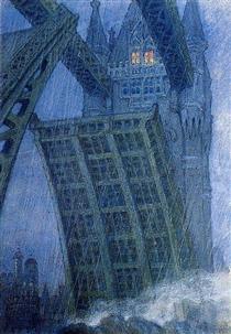 Dobuzhinsky, M. (1908). Bridge in London.
